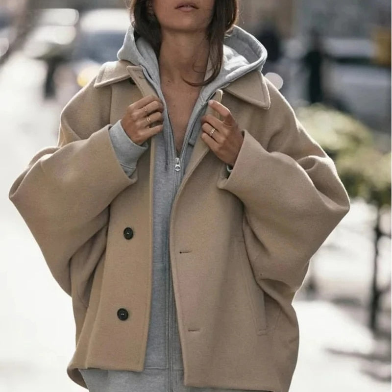 Nina | Oversize modische dicke und warme damenjacke