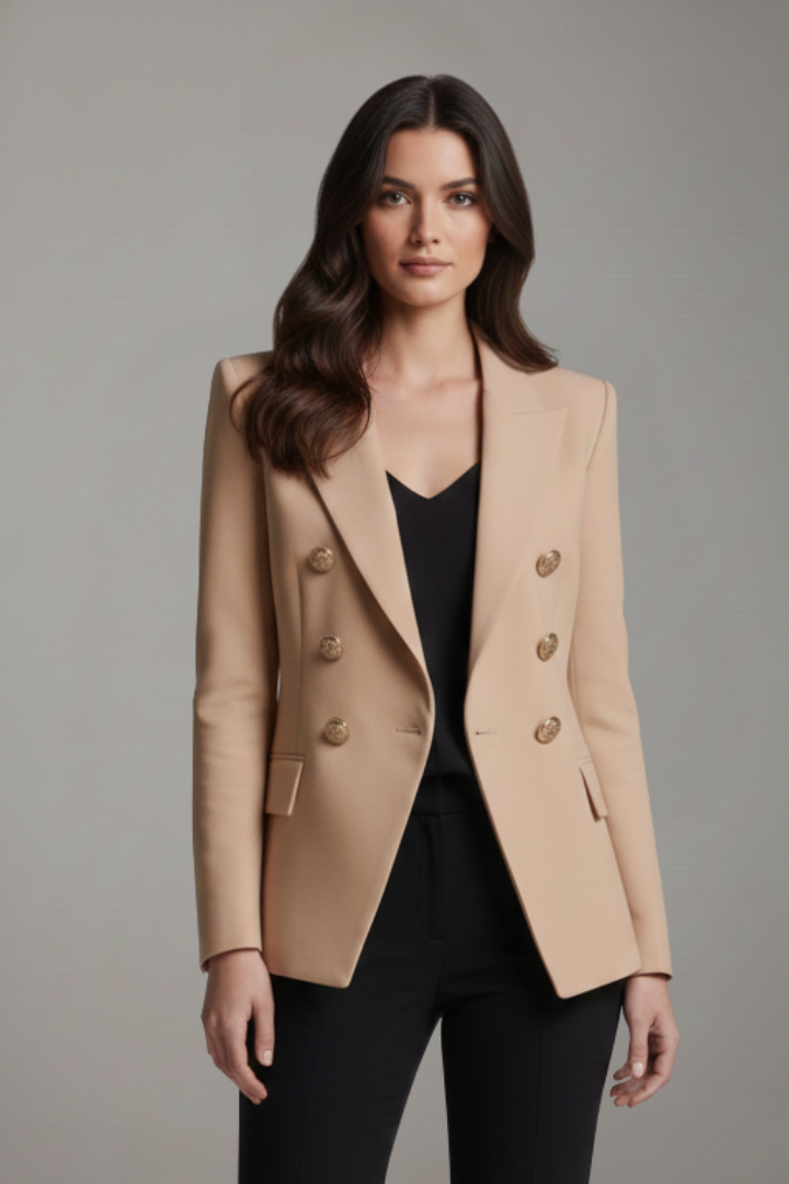 Damenblazer mit klassischem Design und goldenen Knöpfen - J&B - 5 - Annoboutique