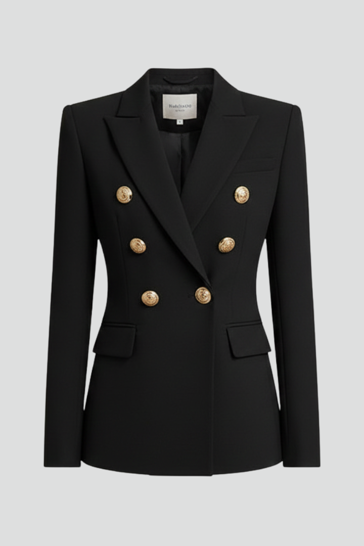 Damenblazer mit klassischem Design und goldenen Knöpfen - J&B - 6 - Annoboutique