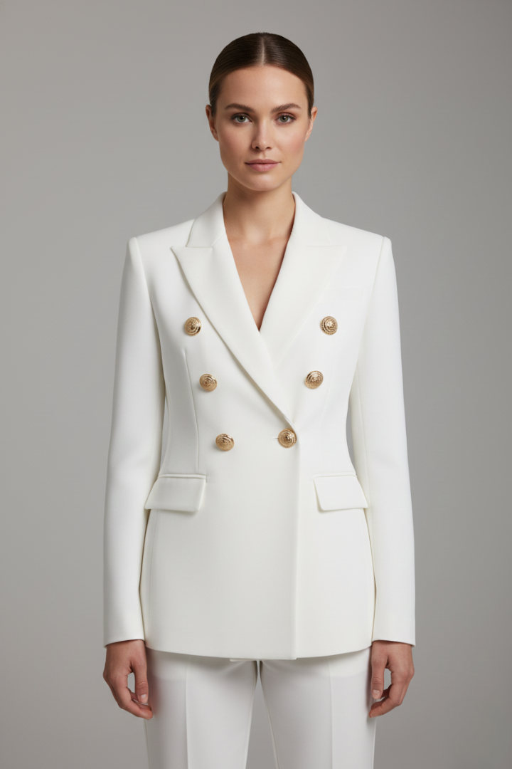 Damenblazer mit klassischem Design und goldenen Knöpfen - J&B - 2 - Annoboutique