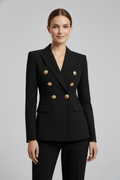 Damenblazer mit klassischem Design und goldenen Knöpfen - J&B - 1 - Annoboutique