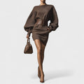 Bella – Strick-Minikleid mit Taillengürtel Damen