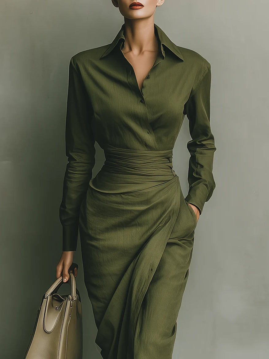 Elena – Elegantes Wickelkleid mit Taillierung Damen