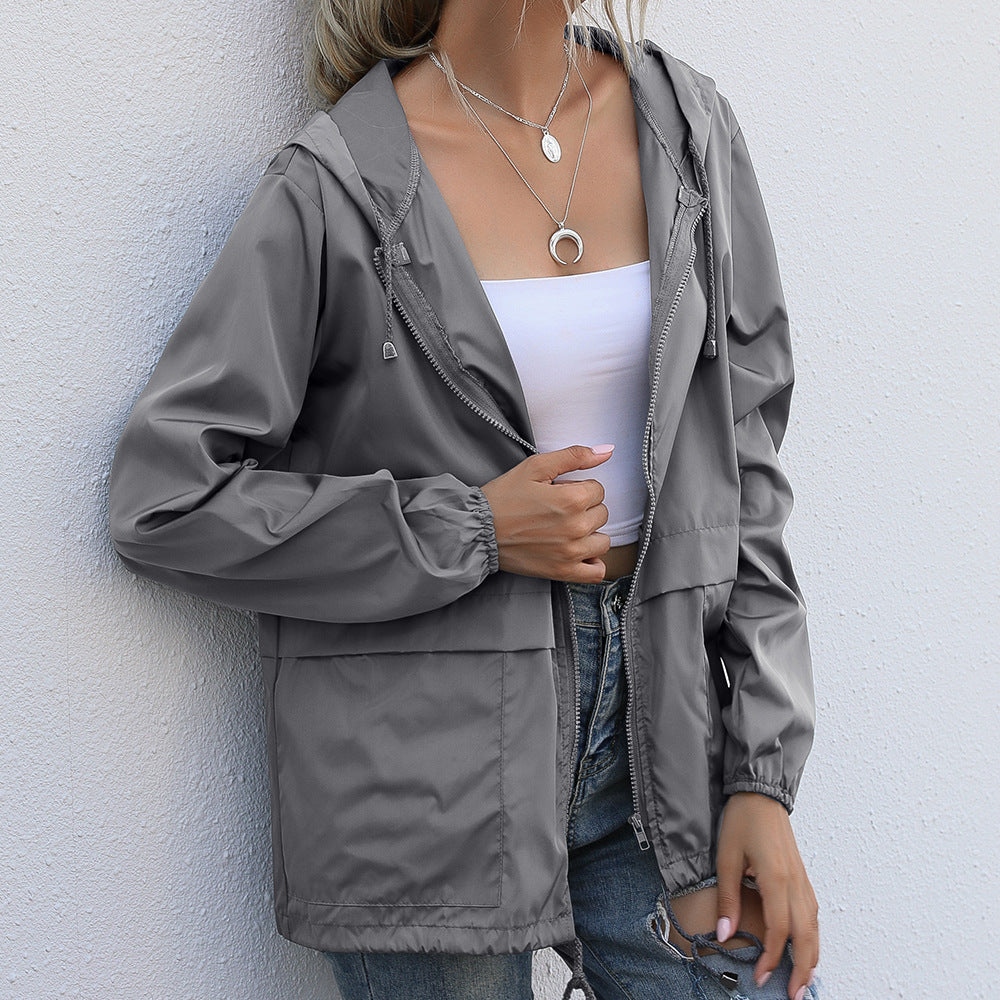 Modische Damenjacke mit Kapuze und lockerer Silhouette - J&B - 4 - Annoboutique