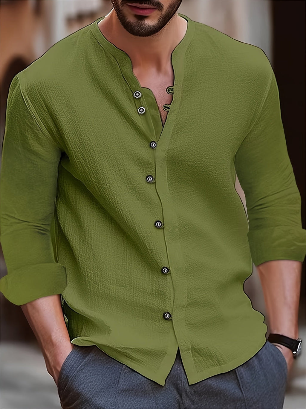 Emil – Long-sleeved Button-Up Shirt - Image 9