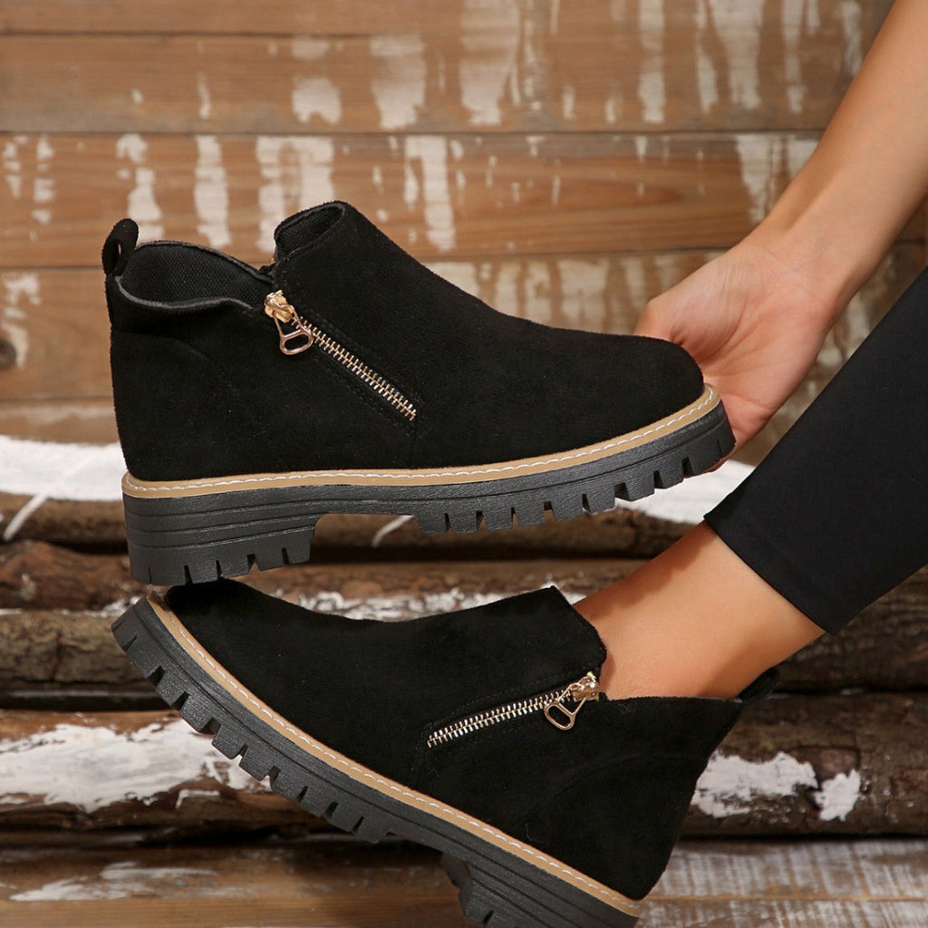 Lena – Robuste Zip-Chelsea-Stiefeletten Damen