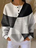 Lena – Strukturiertes Colorblock-Langarmshirt Damen