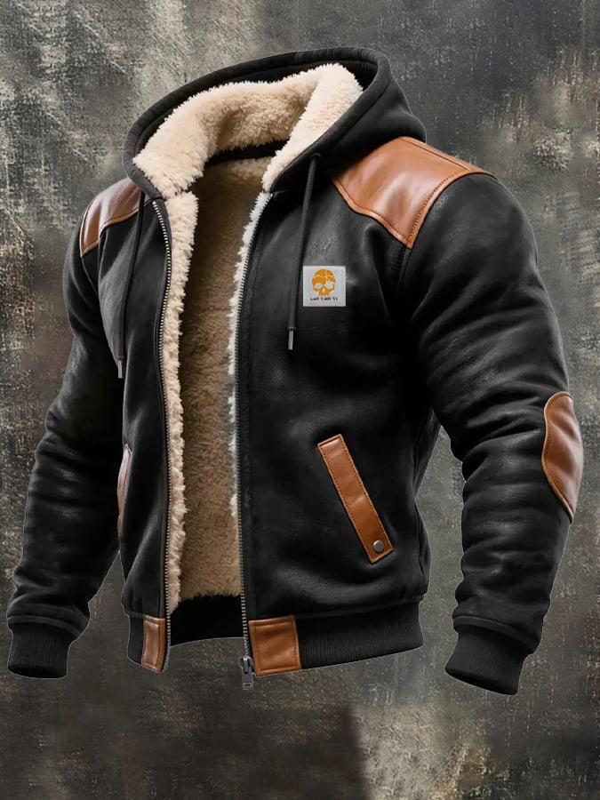 Jack – Robuste Lammfelloptik Herren Winterjacke mit Kapuze