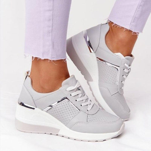 Air Sneakers | Nooit meer pijnlijke voeten in de kleur Beige voor dames in stijl geschikt voor alle seizoenen.