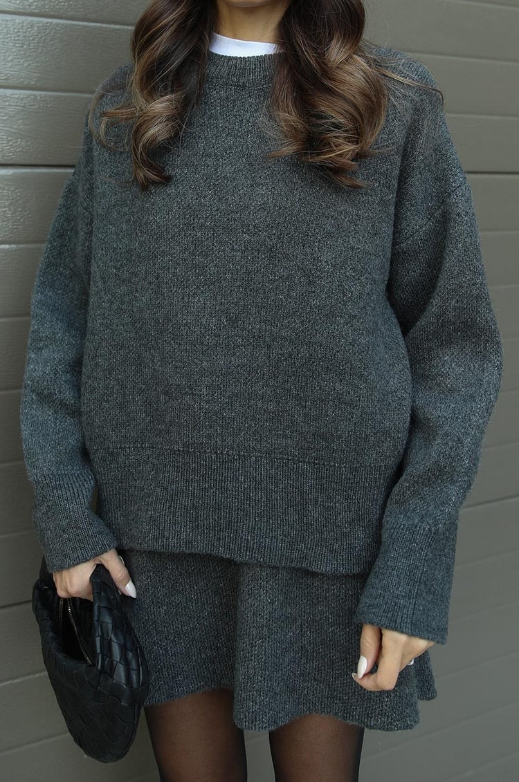 Natalia – Strick-Set Damen aus Pullover & Minirock im modernen Cozy-Look