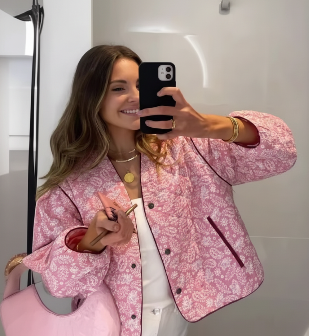 Emily – Gemusterte Damen Übergangsjacke