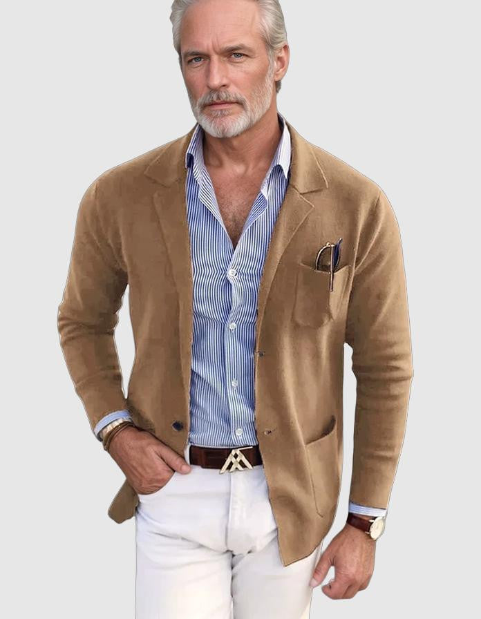 David – Lässiger Leinen Blazer Mit Klassischem Revers