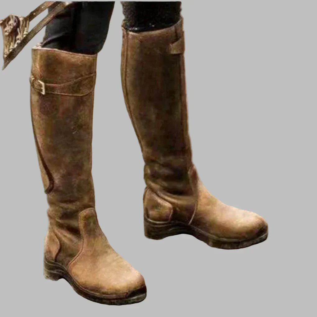 Grace – Klassische Kniehohe Damen Lederstiefel