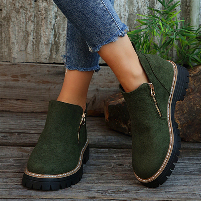 Lena – Robuste Zip-Chelsea-Stiefeletten Damen