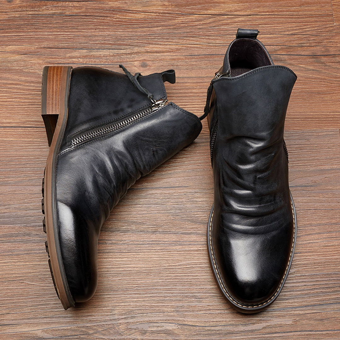Stilvolle Herren Stiefeletten mit Reißverschluss - J&B - 2 - Annoboutique