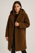 Alba – Damen Teddy-Mantel Mit Kapuze