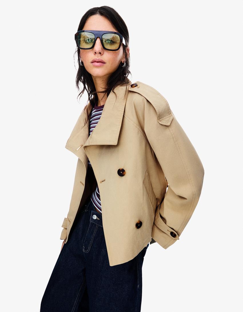 Damenjacke mit asymmetrischem Schnitt und Taillengürtel | A&B - 1 - Annoboutique