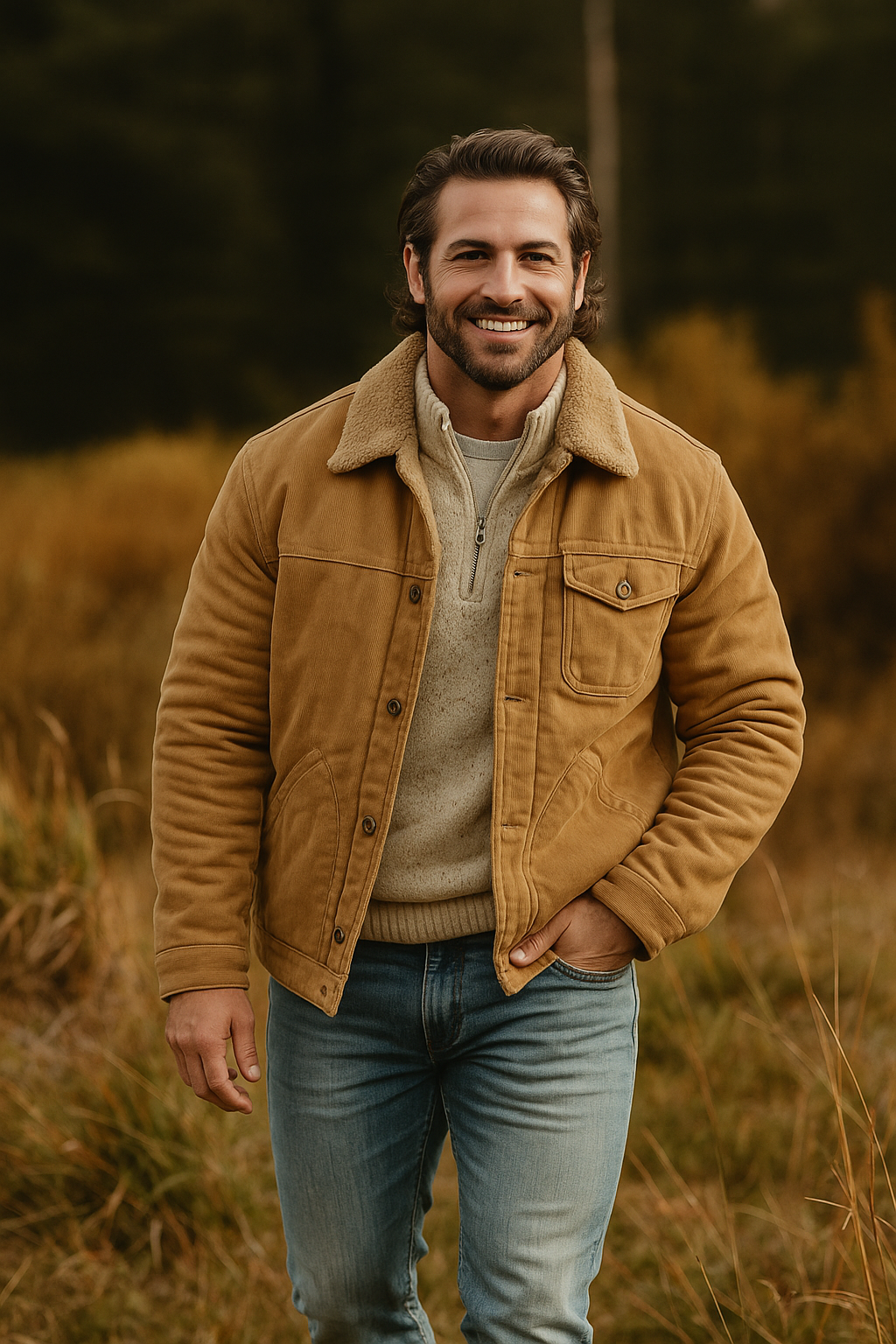 Lennard – Gefütterte Cordjacke Herren