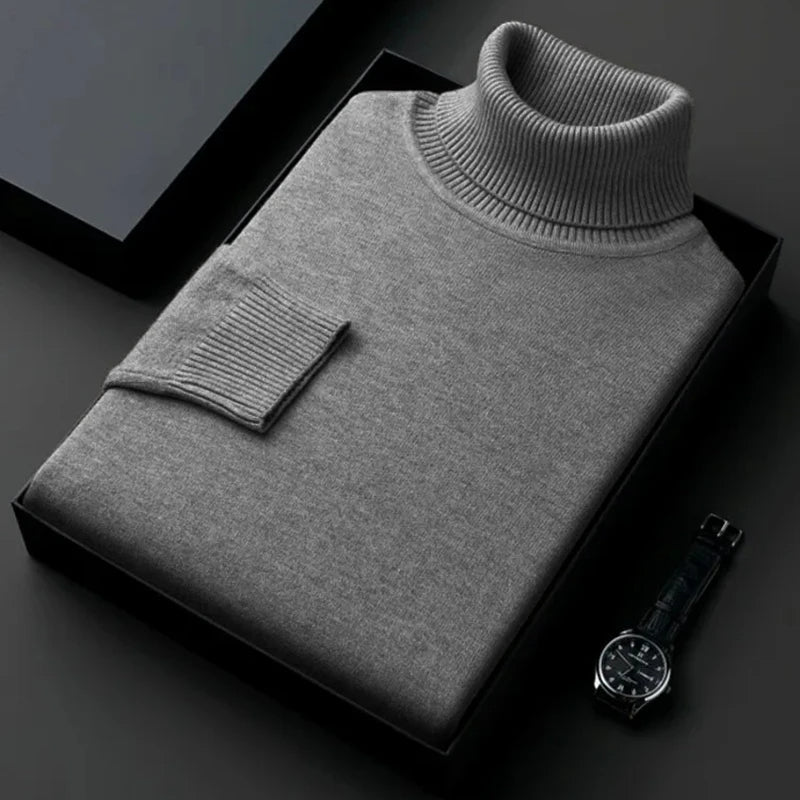 Alain - Herren Strickpullover mit Rollkragen