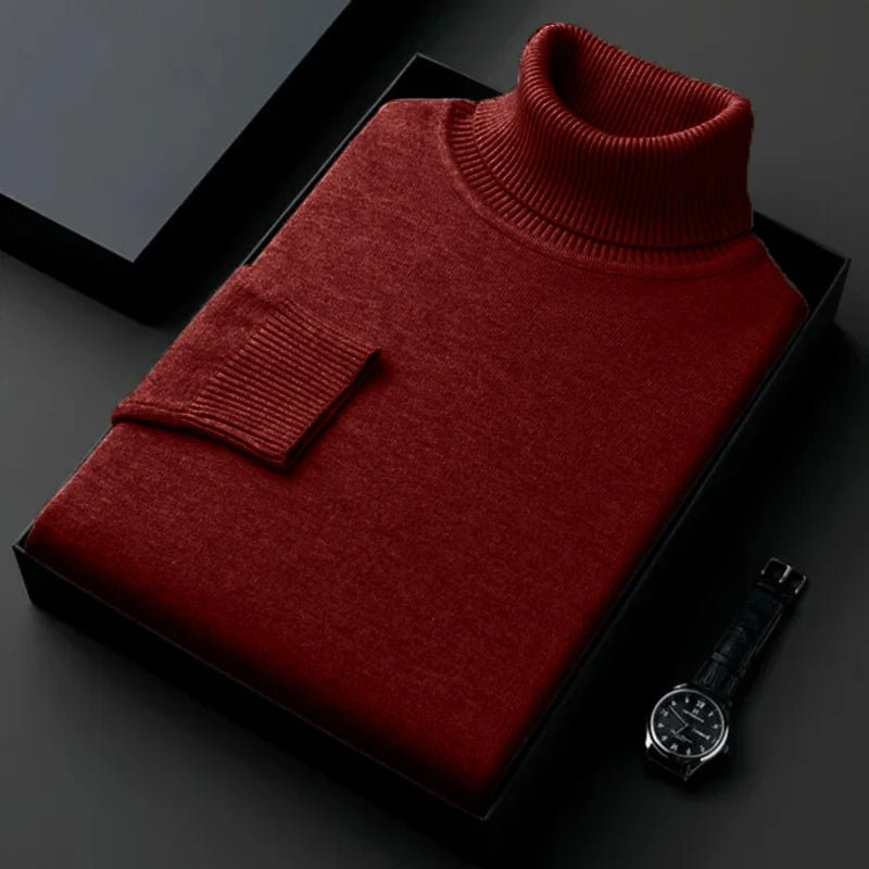 Alain - Herren Strickpullover mit Rollkragen
