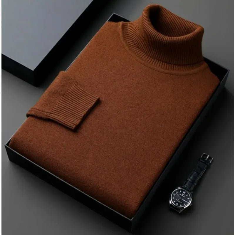 Alain - Herren Strickpullover mit Rollkragen