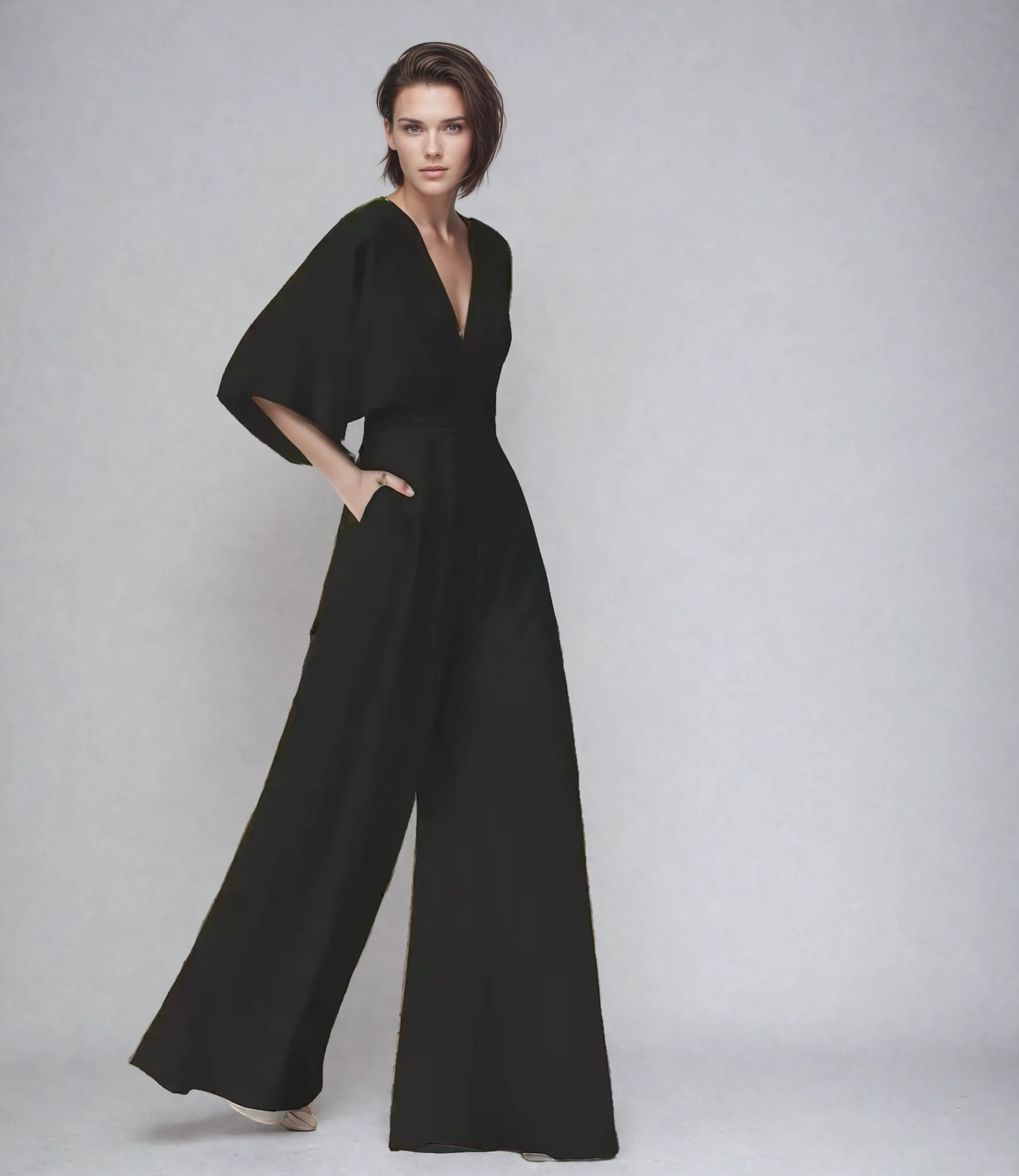 Julia – Eleganter Wide-Leg Jumpsuit im modernen Premium-Look für Damen