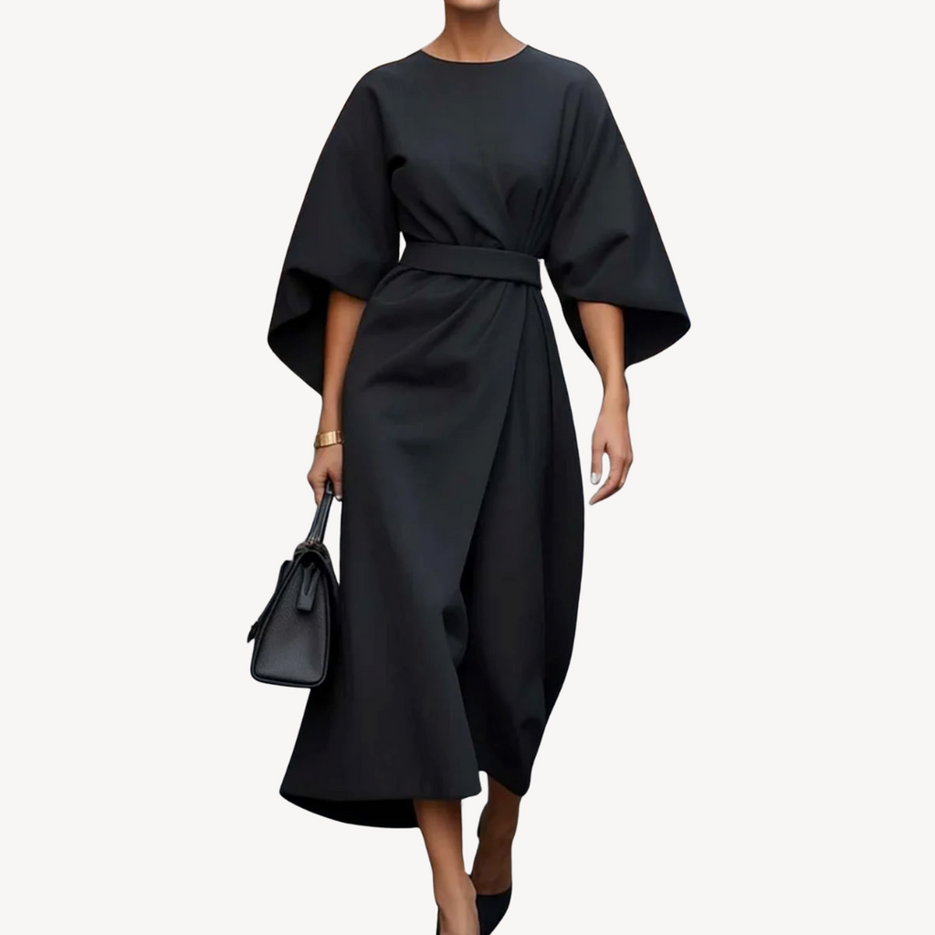 Sofia – Elegantes Midikleid Damen mit Taillenbetonung