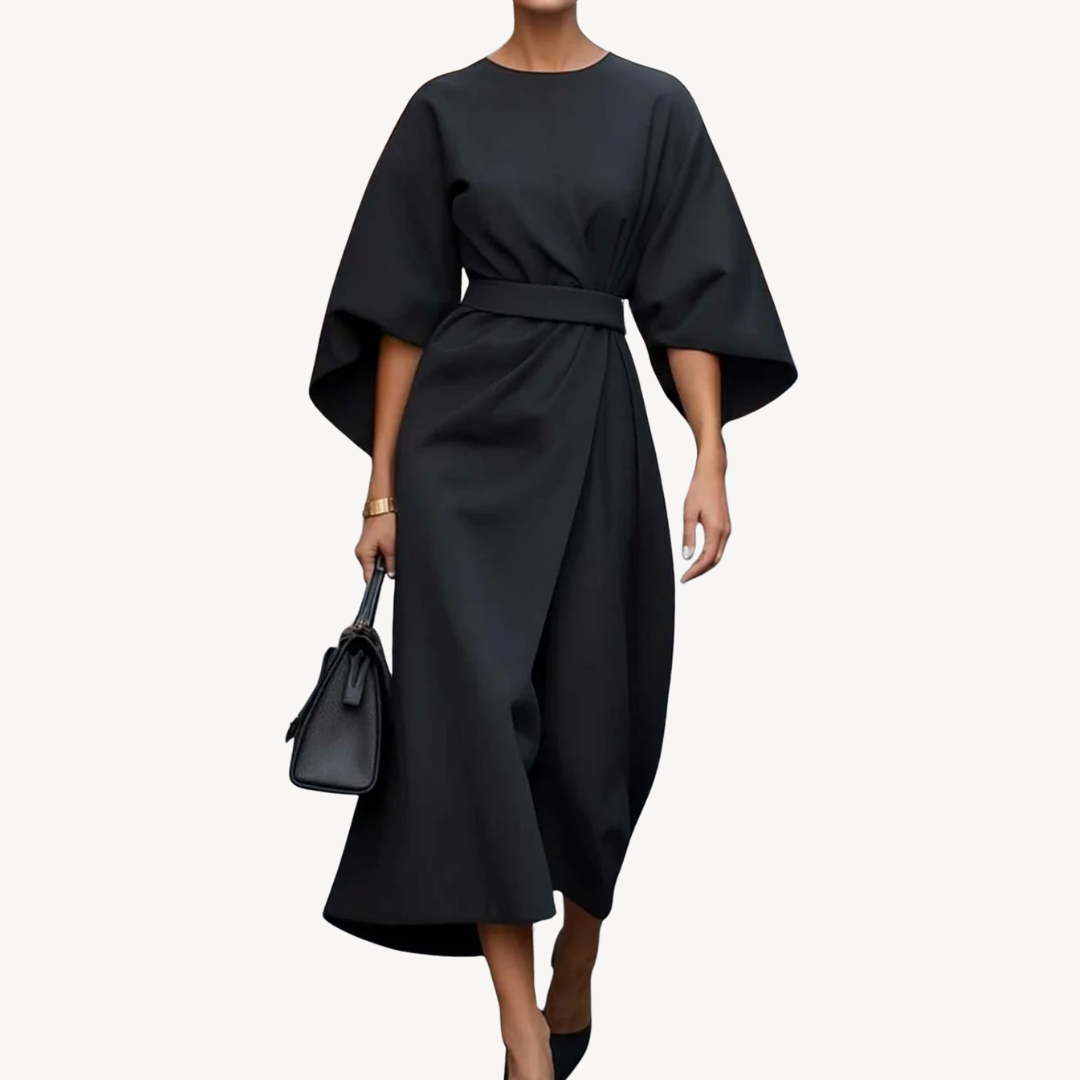 Sofia – Elegantes Midikleid Damen mit Taillenbetonung