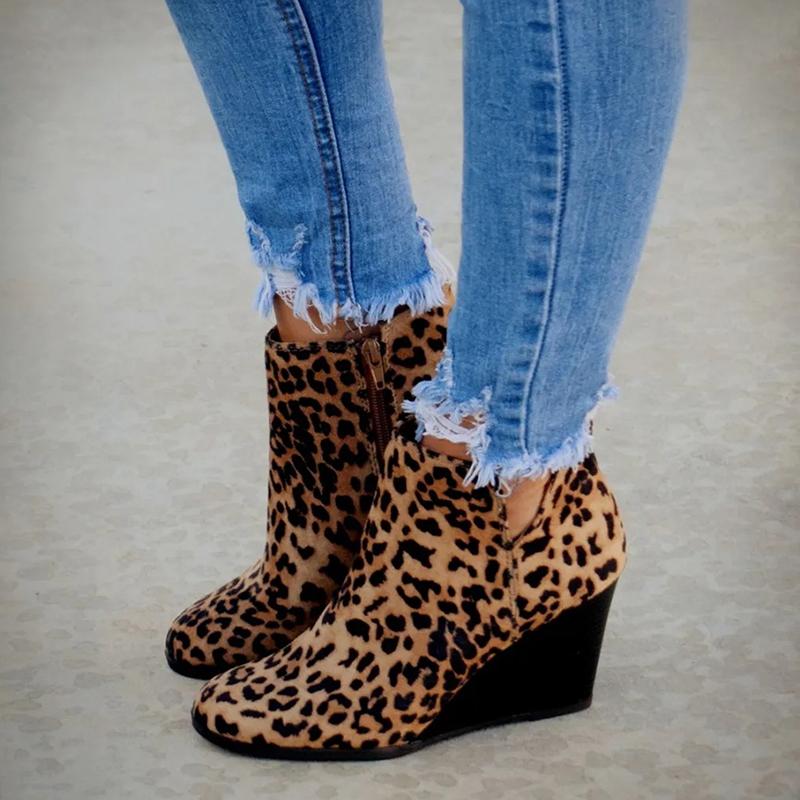 Lucía – Modische Damen Keilabsatz Stiefeletten