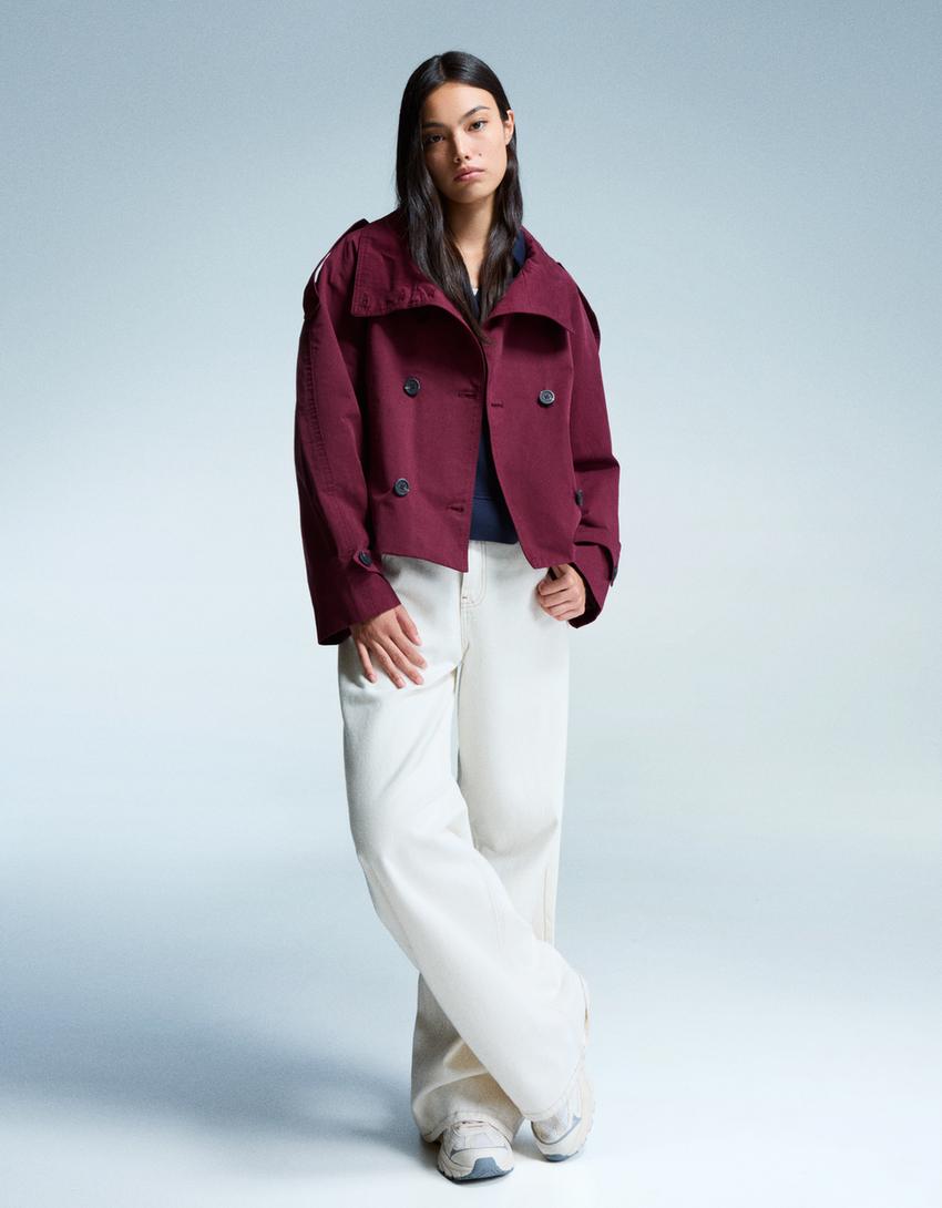 Camila – Kurztrenchcoat Damen mit Taillengürtel