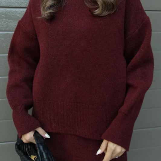 Elena – Elegantes Strick Zweiteiler Damen Set