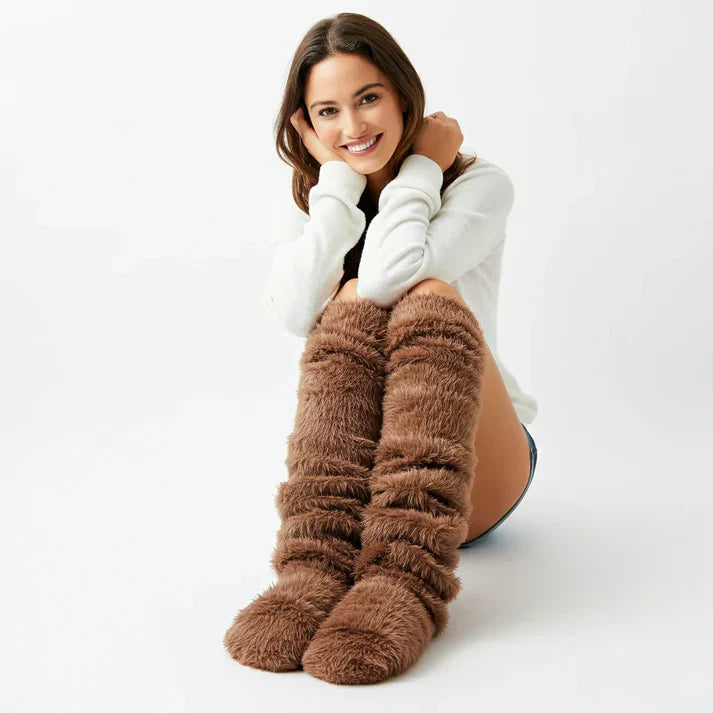 Lily – Flauschige Winter-Überziehstiefel Damen