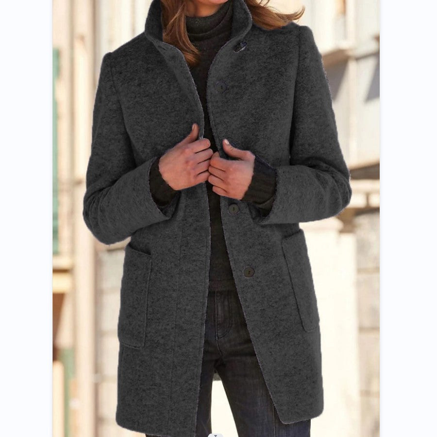 Damen Mantel mit klassischem Schnitt und praktischen Taschen | A&B - 1 - Annoboutique