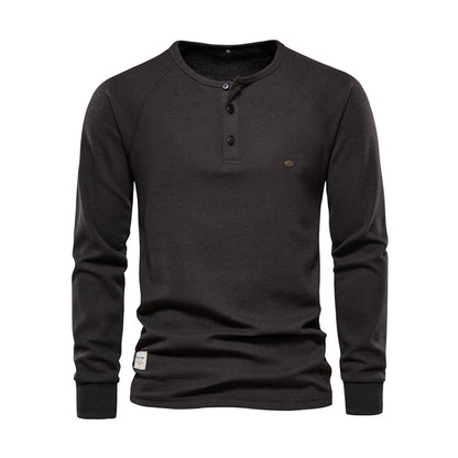 Adrian – Herren Longsleeve mit Knopfleiste