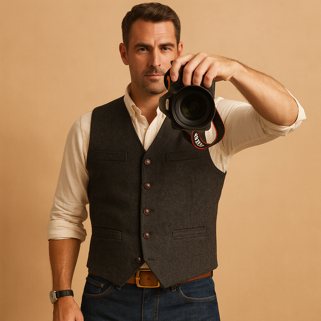 James – Klassische Strukturierte Herren Weste