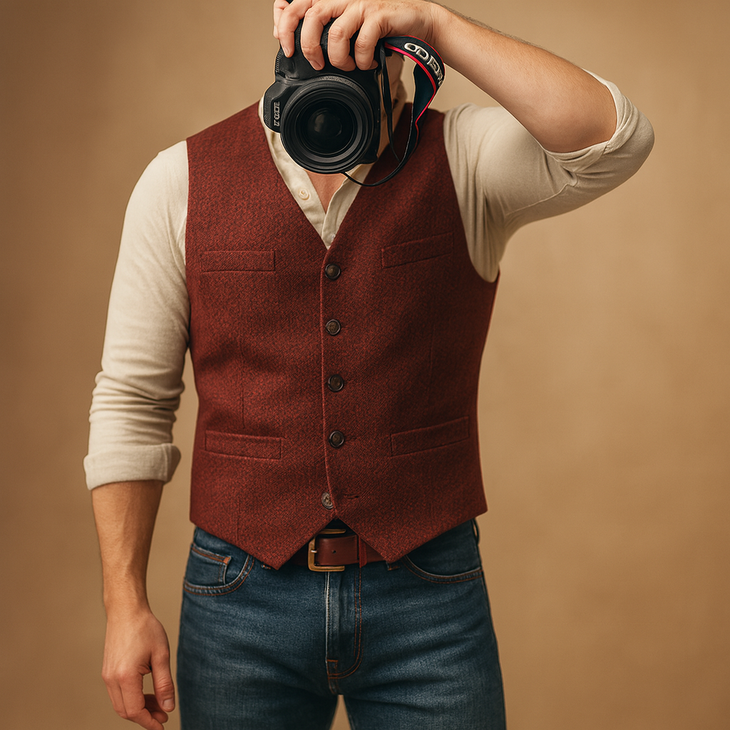James – Klassische Strukturierte Herren Weste