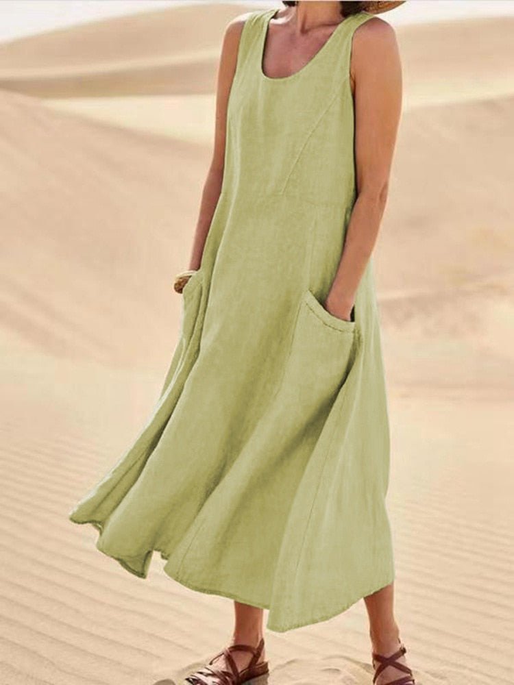 Lina – Luftiges Damen Sommerkleid mit Taschen
