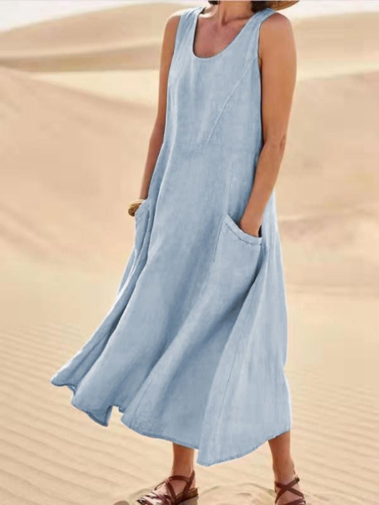 Lina – Luftiges Damen Sommerkleid mit Taschen