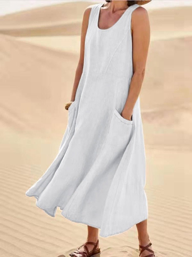 Lina – Luftiges Damen Sommerkleid mit Taschen