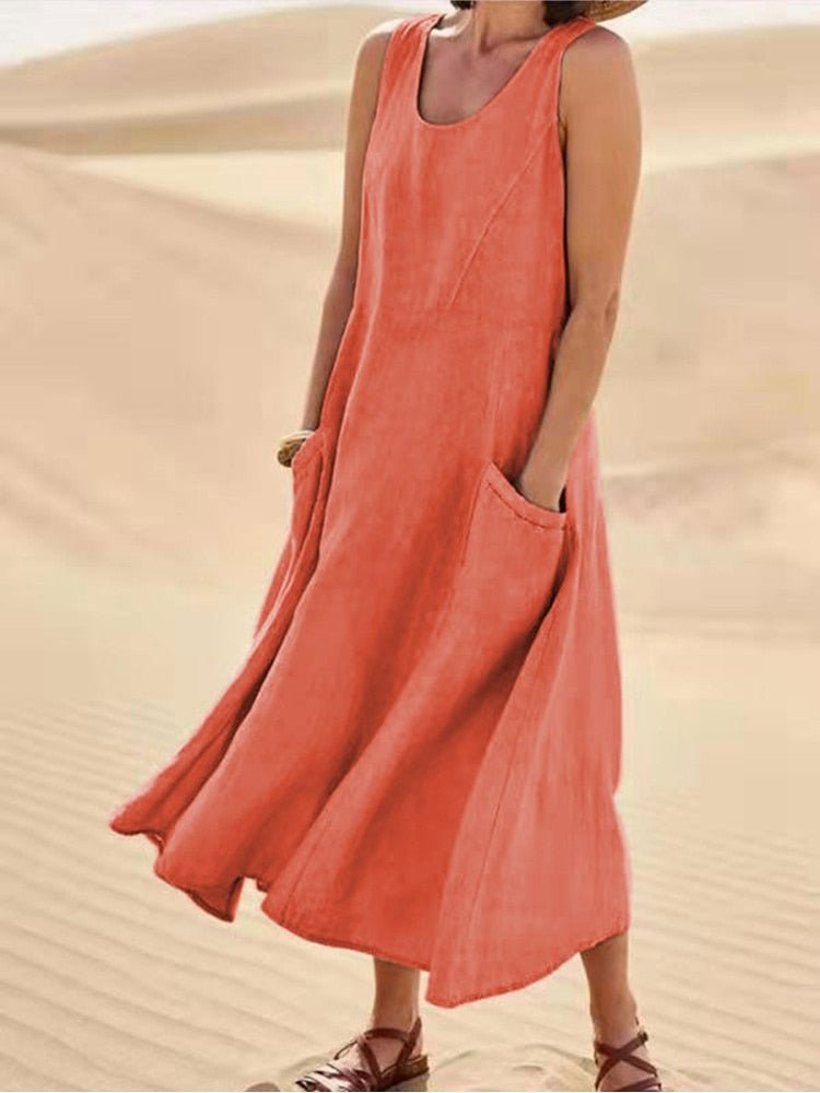 Lina – Luftiges Damen Sommerkleid mit Taschen