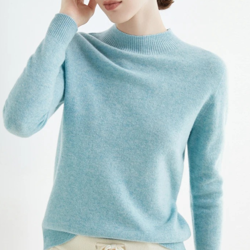 Damen Pullover – Kuscheliger Strick mit hohem Kragen - J&B - 2 - Annoboutique