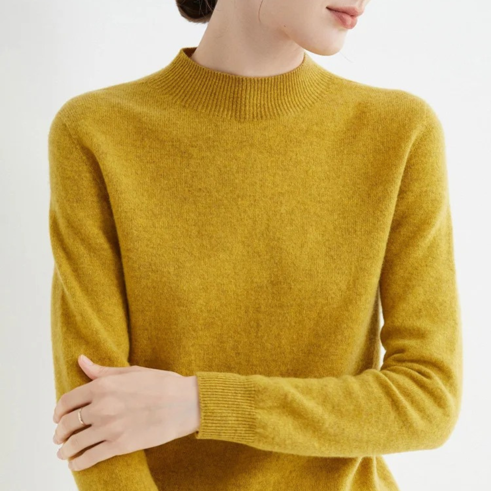 Damen Pullover – Kuscheliger Strick mit hohem Kragen - J&B - 4 - Annoboutique