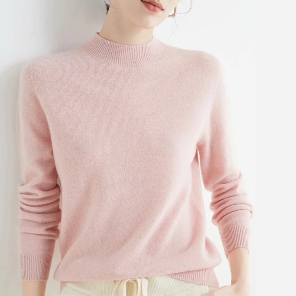 Damen Pullover – Kuscheliger Strick mit hohem Kragen - J&B - 3 - Annoboutique
