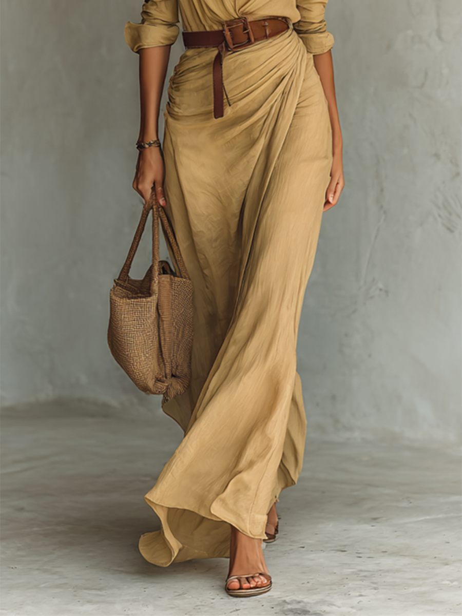 Marika – Fließendes Maxikleid im eleganten Modern-Chic für Damen