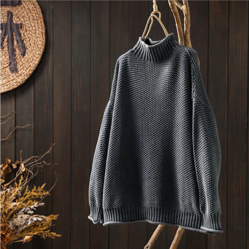 Laura – Damen-Strickpullover mit Weitfallender Ballon-Silhouette