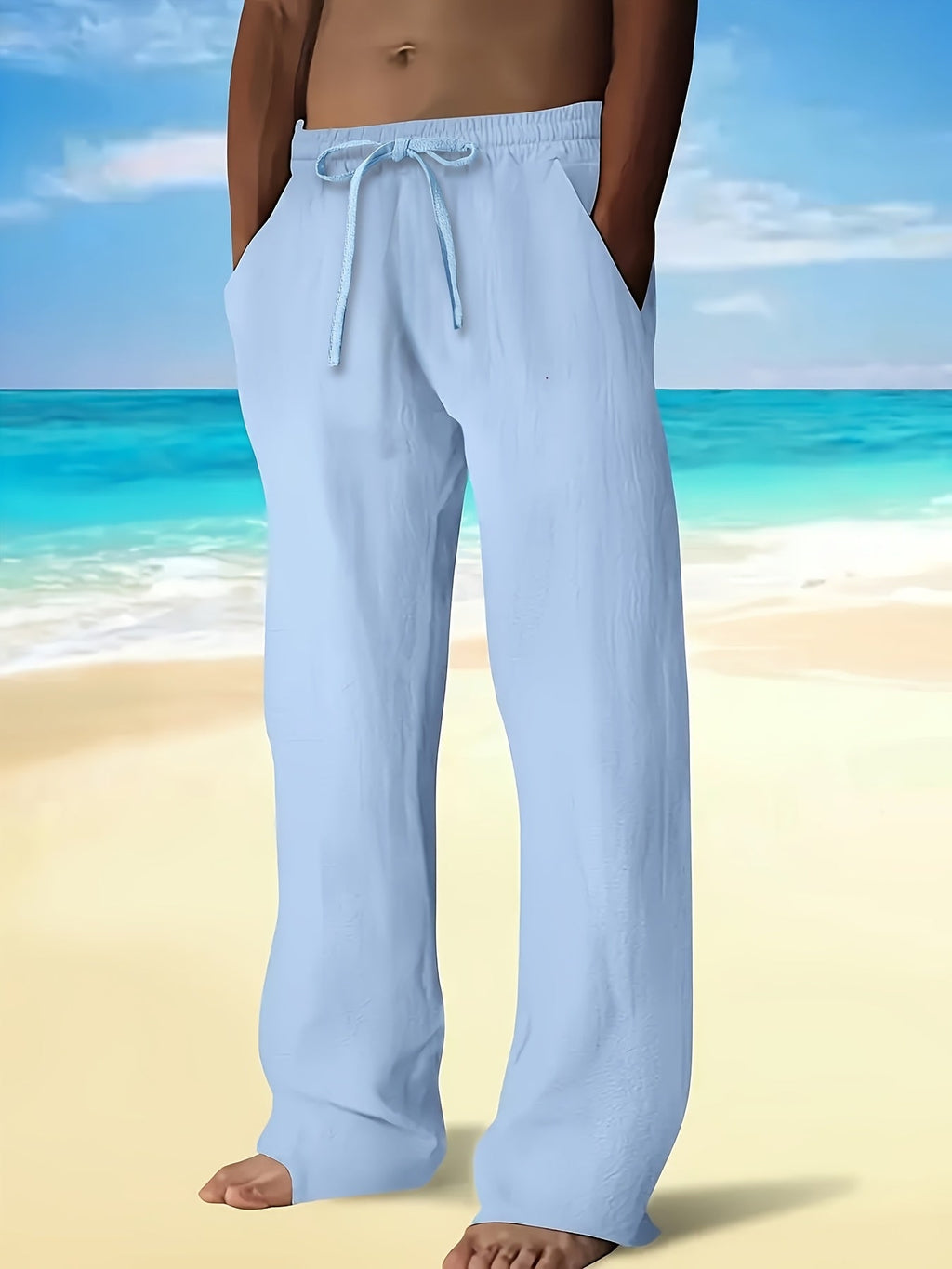 Finn – Lässige Leinen Strandhose Mit Kordelzug