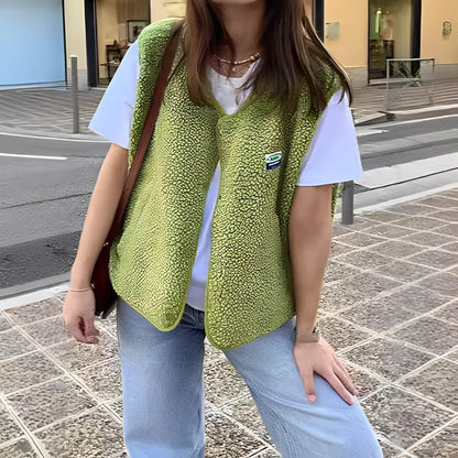 Mira – Strukturierte Fleece Weste Damen