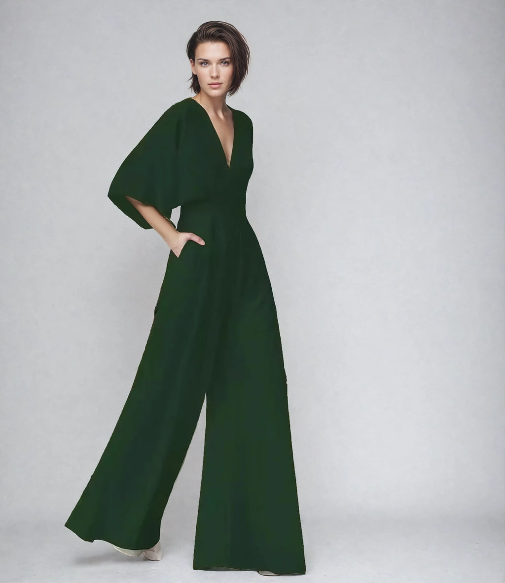 Julia – Eleganter Wide-Leg Jumpsuit im modernen Premium-Look für Damen