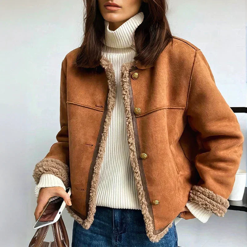 Ava – Stylische Shearling-Jacke für warme & moderne Winter-Looks