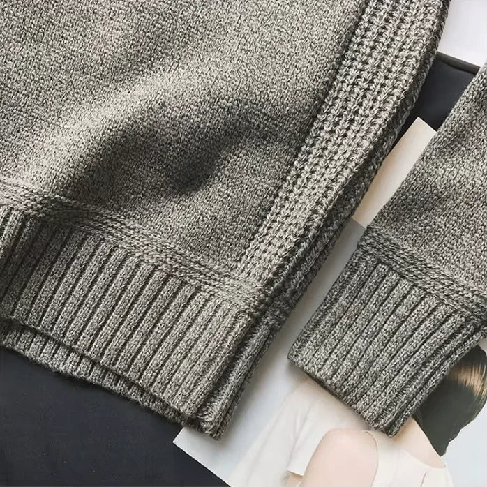 Lukas – Herren-Strickpullover mit Klassischen Ellbogenpatches